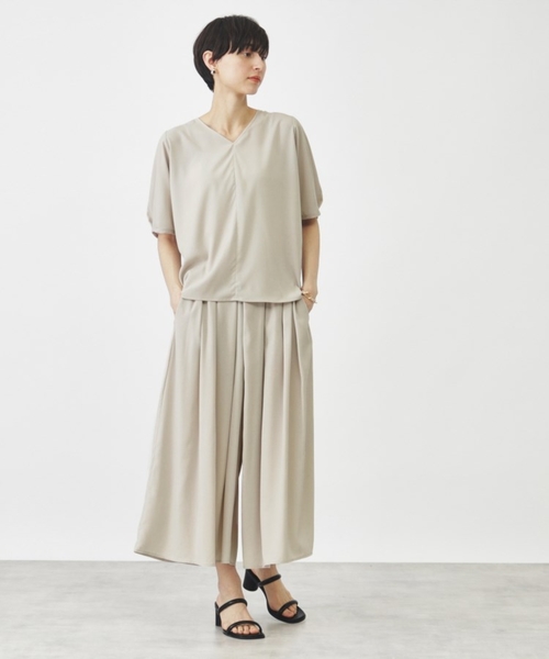 THE SHOP TK (ザ ショップ ティーケー )の「◆【セットアイテム】ブラウス&フレアパンツ/洗濯機OK(ワンピース・レディース・グリーン/ブラック/ナチュラル・12/13)」の11枚目の写真