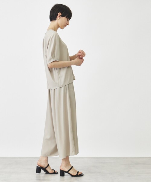 THE SHOP TK (ザ ショップ ティーケー )の「◆【セットアイテム】ブラウス&フレアパンツ/洗濯機OK(ワンピース・レディース・グリーン/ブラック/ナチュラル・12/13)」の12枚目の写真