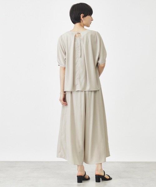 THE SHOP TK (ザ ショップ ティーケー )の「◆【セットアイテム】ブラウス&フレアパンツ/洗濯機OK(ワンピース・レディース・グリーン/ブラック/ナチュラル・12/13)」の13枚目の写真