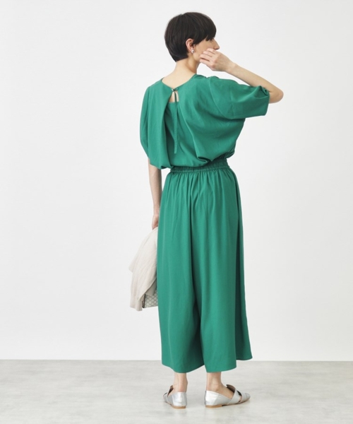 THE SHOP TK (ザ ショップ ティーケー )の「◆【セットアイテム】ブラウス&フレアパンツ/洗濯機OK(ワンピース・レディース・グリーン/ブラック/ナチュラル・12/13)」の17枚目の写真