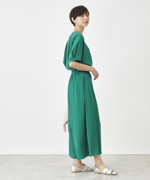 THE SHOP TK (ザ ショップ ティーケー )の「◆【セットアイテム】ブラウス&フレアパンツ/洗濯機OK(ワンピース・レディース・グリーン/ブラック/ナチュラル・12/13)」の18枚目の写真