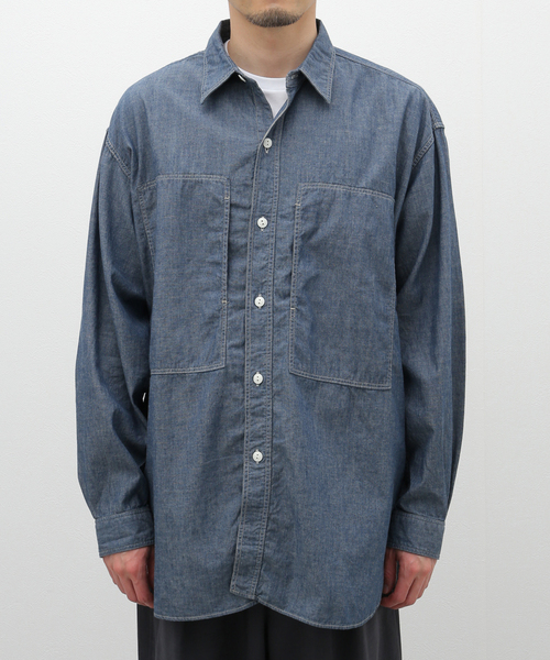 JOURNAL STANDARD J.S HOMESTEAD（ジャーナルスタンダードホームステッド）の「【J.S.Homestead】FADE CHAMBRAY M35 SHIRT（シャツ/ブラウス・メンズ・サックスブルー/ブルー系その他・MEDIUM/LARGE）」の6枚目の写真