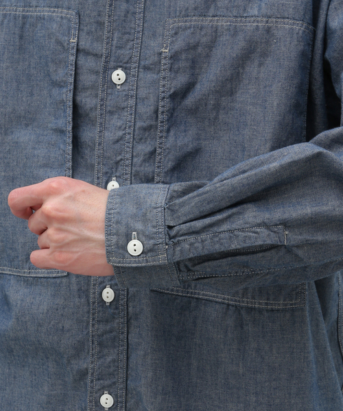 JOURNAL STANDARD J.S HOMESTEAD（ジャーナルスタンダードホームステッド）の「【J.S.Homestead】FADE CHAMBRAY M35 SHIRT（シャツ/ブラウス・メンズ・サックスブルー/ブルー系その他・MEDIUM/LARGE）」の12枚目の写真