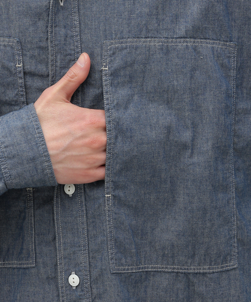 JOURNAL STANDARD J.S HOMESTEAD（ジャーナルスタンダードホームステッド）の「【J.S.Homestead】FADE CHAMBRAY M35 SHIRT（シャツ/ブラウス・メンズ・サックスブルー/ブルー系その他・MEDIUM/LARGE）」の13枚目の写真