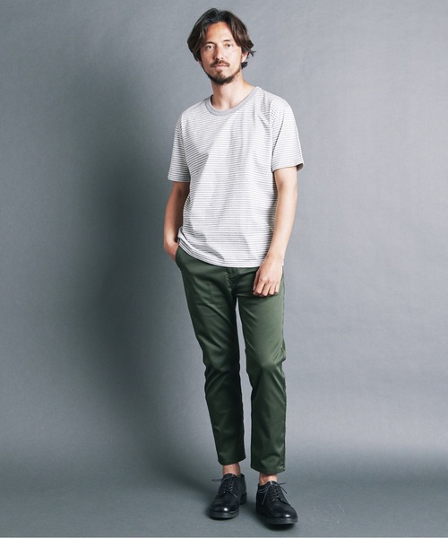 Magine(マージン)の「SUPIMA CTN SILKET BORDER U/N TEE S/S:スーピマ コットン シルケット ボーダー Uネック Tシャツ(Tシャツ/カットソー・メンズ・ホワイト×グレー/ホワイト×ブラック/ブラック×グレー・44/46/48)」の22枚目の写真