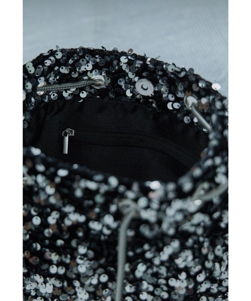 niana（ニアナ）の「ショルダー巾着スパンコールパーティーバッグ フォーマル オケージョン 結婚式 二次会 お呼ばれ（ハンドバッグ・レディース・シルバー/グレー/ブラック/ブラックミックス・FREE）」の15枚目の写真