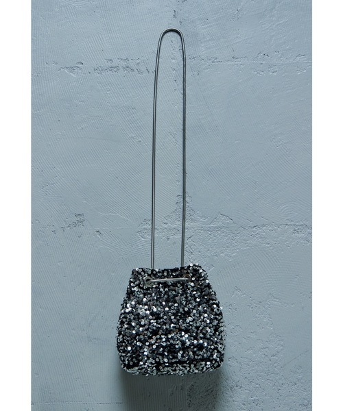 niana（ニアナ）の「ショルダー巾着スパンコールパーティーバッグ フォーマル オケージョン 結婚式 二次会 お呼ばれ（ハンドバッグ・レディース・シルバー/グレー/ブラック/ブラックミックス・FREE）」の16枚目の写真