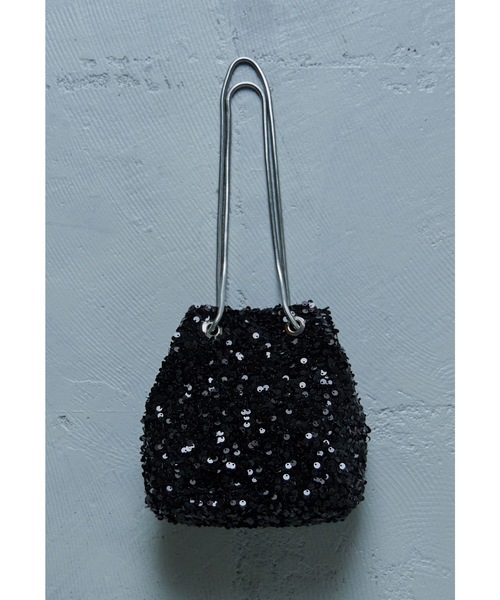 niana（ニアナ）の「ショルダー巾着スパンコールパーティーバッグ フォーマル オケージョン 結婚式 二次会 お呼ばれ（ハンドバッグ・レディース・シルバー/グレー/ブラック/ブラックミックス・FREE）」の18枚目の写真