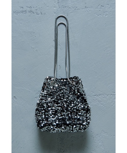 niana（ニアナ）の「ショルダー巾着スパンコールパーティーバッグ フォーマル オケージョン 結婚式 二次会 お呼ばれ（ハンドバッグ・レディース・シルバー/グレー/ブラック/ブラックミックス・FREE）」の19枚目の写真