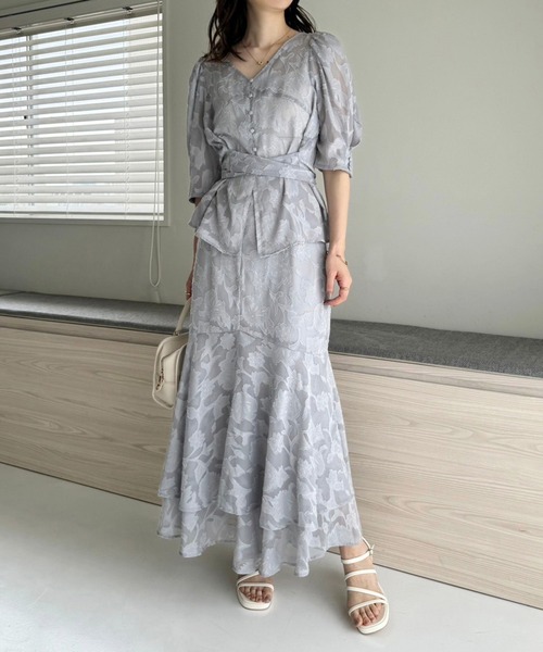 Cherie chuu(シェリーチュウ)の「【Cherie chuu】4wayセットアップ/M,Lサイズ展開(セットアップ・レディース・アイボリー/ホワイト系その他/サックスブルー・MEDIUM/LARGE)」の18枚目の写真
