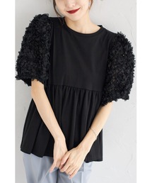 【ZOZO限定】フラワーチュールペプラムトップス