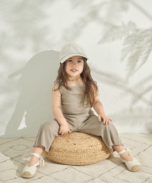 sea and shells by pairmanon（シーアンドシェルズバイペアマノン）の「【sea and shells by pairmanon】リブ ストレッチ ワイドフレアパンツ（その他ベビーウェア・キッズ・カーキ/アイボリー/ベージュ・90/80/110/100）」の14枚目の写真