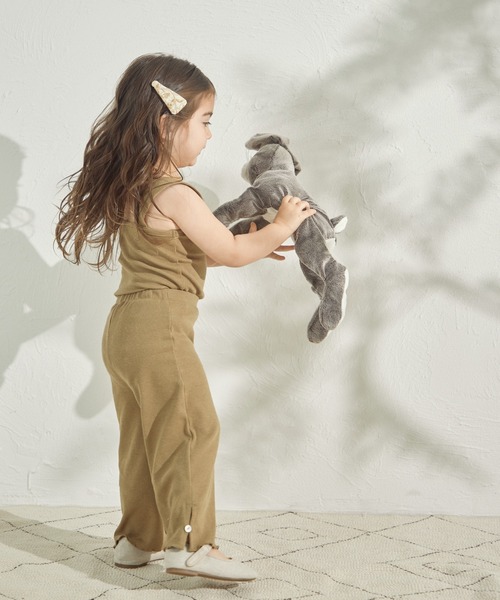 sea and shells by pairmanon（シーアンドシェルズバイペアマノン）の「【sea and shells by pairmanon】リブ ストレッチ ワイドフレアパンツ（その他ベビーウェア・キッズ・カーキ/アイボリー/ベージュ・90/80/110/100）」の18枚目の写真