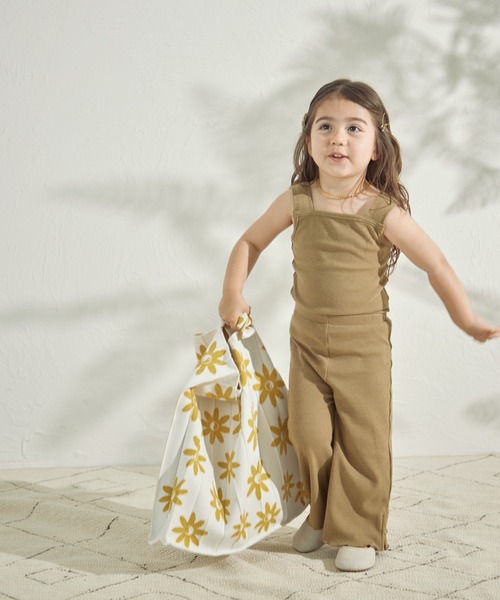 sea and shells by pairmanon（シーアンドシェルズバイペアマノン）の「【sea and shells by pairmanon】リブ ストレッチ ワイドフレアパンツ（その他ベビーウェア・キッズ・カーキ/アイボリー/ベージュ・90/80/110/100）」の20枚目の写真