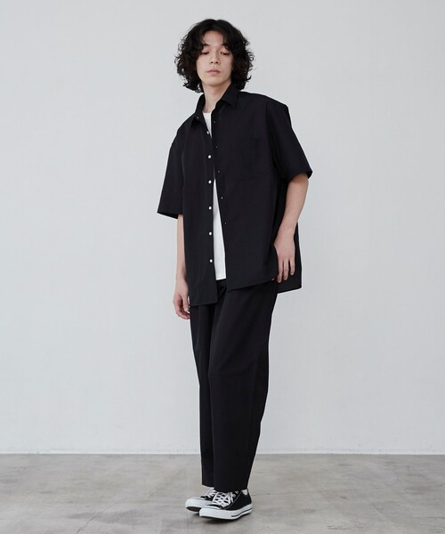 coen（コーエン）の「DotAir（ドットエア）ワイドテーパードパンツ（その他パンツ・メンズ・ブラック/ダークグレー・S/M/L/XL）」の7枚目の写真