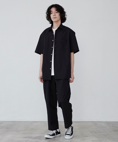 coen（コーエン）の「DotAir（ドットエア）ワイドテーパードパンツ（その他パンツ・メンズ・ブラック/ダークグレー・S/M/L/XL）」の9枚目の写真