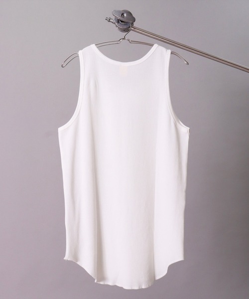 BAYBLO（ベイブロ）の「(BE)ワッフル ラウンドヘム レイヤード ロング タンクトップ（タンクトップ・メンズ・ブラック/オフホワイト/ライトピンク・FREE）」の5枚目の写真