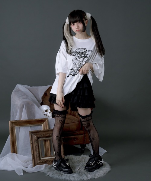 Pal elfy(パルエルフィー)の「膨れジャガードティアードショートパンツ(その他パンツ・レディース・ブラック/オフホワイト・フリー)」の18枚目の写真