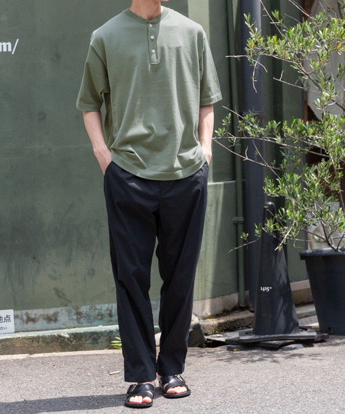 FORK&SPOON（フォークアンドスプーン）の「FORK&SPOON　ヘンリーネックニットTシャツ（ニット/セーター・メンズ・グレー/アイボリー/グリーン系その他・4/5）」の15枚目の写真