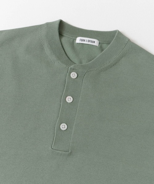 FORK&SPOON（フォークアンドスプーン）の「FORK&SPOON　ヘンリーネックニットTシャツ（ニット/セーター・メンズ・グレー/アイボリー/グリーン系その他・4/5）」の19枚目の写真