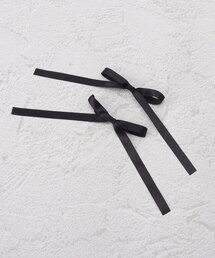 Grandedge（グランドエッジ）の「リボンSETクリップ リボン 2個セット ミニクリップ（その他ヘアアクセサリー）」