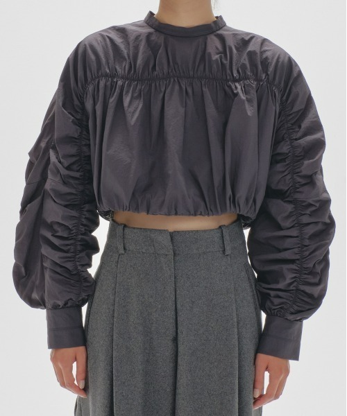 TODAYFUL（トゥデイフル）の「Standcollar Gather Blouse