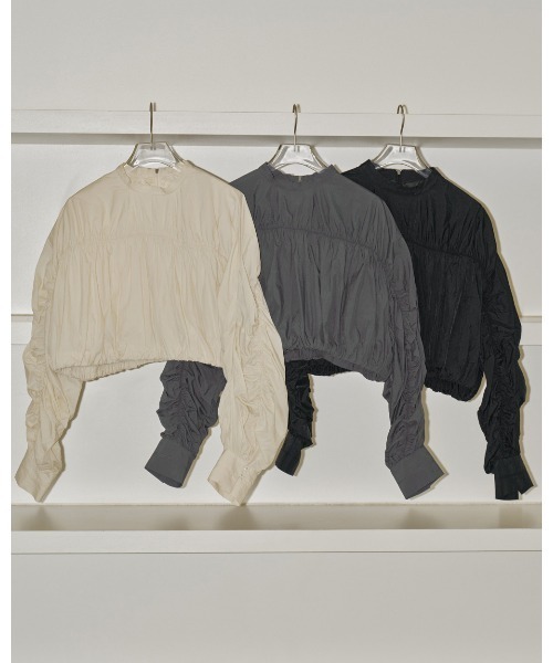 TODAYFUL（トゥデイフル）の「Standcollar Gather Blouse