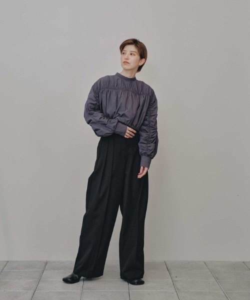 トップス todayful/Standcollar Gather Blouse TODAYFUL（トゥデイフル）の「Standcollar Gather Blouse