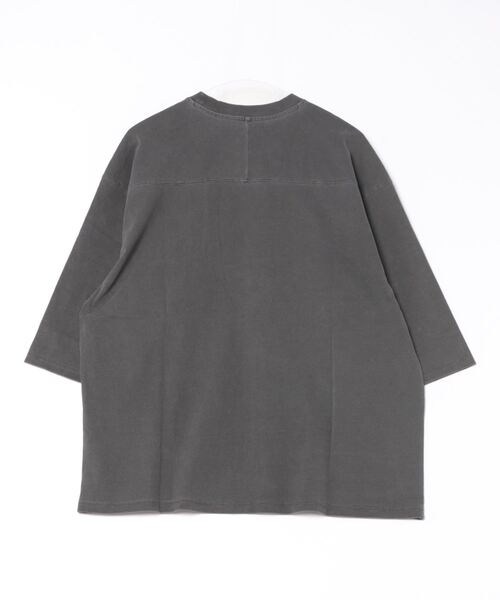 NO NEED(ノーニード)の「numberプリント ピグメント加工 フットボール7分袖Tシャツ(Tシャツ/カットソー・メンズ・ブラック/ブルー・M/L)」の3枚目の写真
