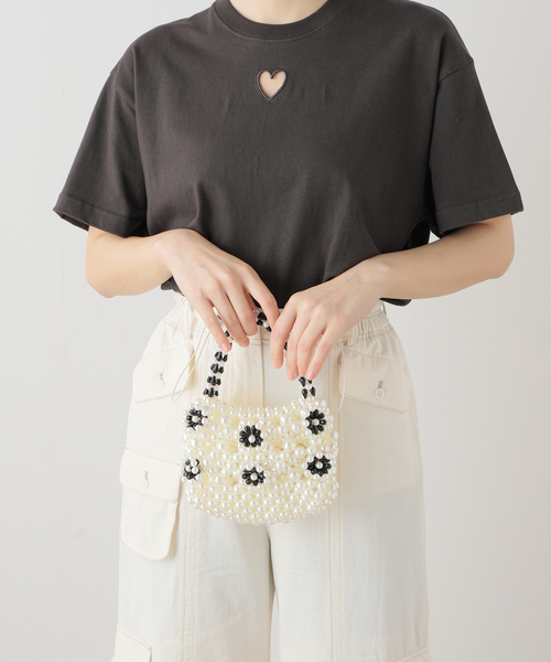 U by SPICK&SPAN（ユーバイスピックアンドスパン）の「【 DREAM Sister Jane/ドリームシスタージェーン】 Brooke Pearl Beaded Ba（ハンドバッグ・レディース・アイボリー・FREE）」の2枚目の写真