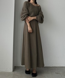 Louere | ショートニットトップス＋フレアキャミワンピース(ワンピース)