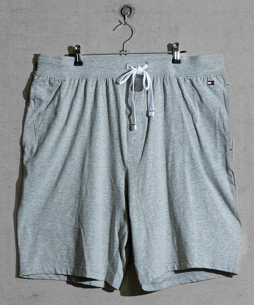 TOMMY HILFIGER（トミーヒルフィガー）の「【D】〔TOMMY HILFIGER〕ワンポイント フラッグ刺繍 スウェット イージーショーツ（スウェットパンツ・メンズ・ブラック/ヘザーグレー・SMALL/MEDIUM/LARGE）」の5枚目の写真