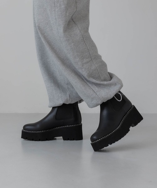 EVOL】厚底サイドジップストレッチブーツ IX5468（ブーツ