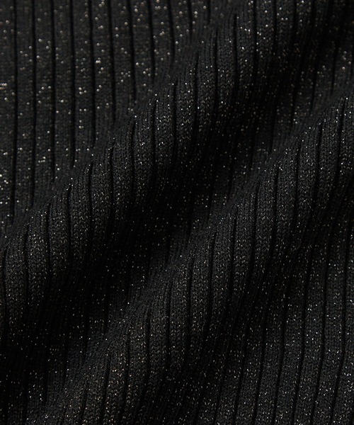 ADAM ET ROPE' ハイネックラメニットプルオーバー黒 ADAM ET ROPE'｜【WEB限定】・【定番人気】ハイネックラメニット