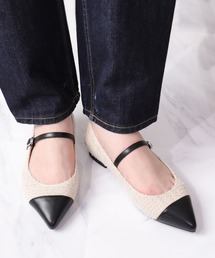 artemis by DIANA（アルテミスバイダイアナ）の「バイカラー　メリージェーンフラットシューズ（パンプス）」