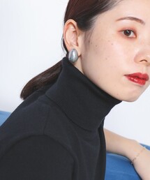 Demi-Luxe BEAMS | GREY マベパール イヤリング(イヤリング)