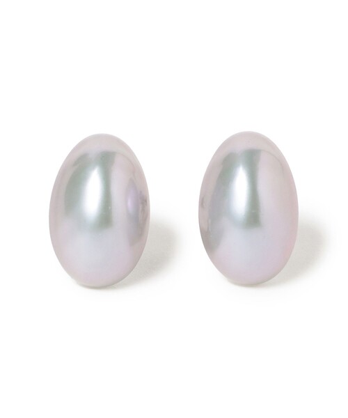 Demi-Luxe BEAMS（デミルクス ビームス）の「GREY マベパール イヤリング（イヤリング・レディース・グレー・ONE SIZE）」の3枚目の写真