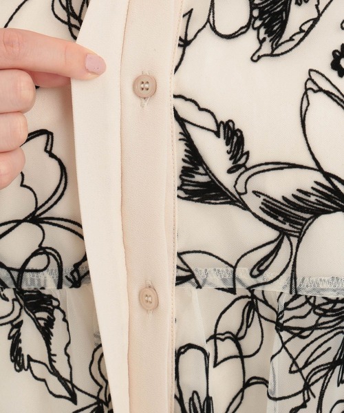 Andemiu（アンデミュウ）の「シアーフロッキープリントミニワンピース