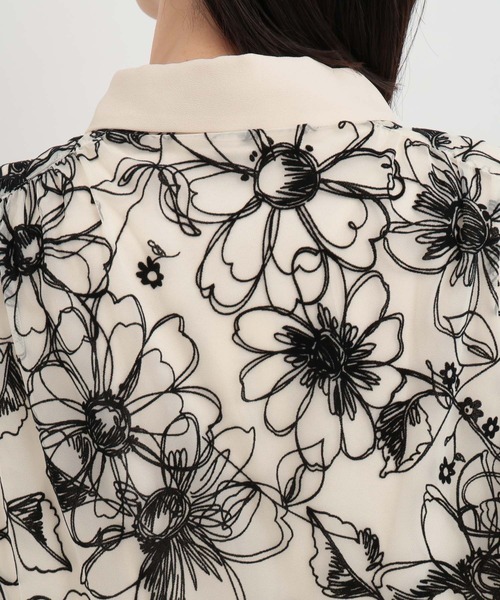 【セール】シアーフロッキープリントミニワンピース140132（シャツワンピース）｜Andemiu（アンデミュウ）