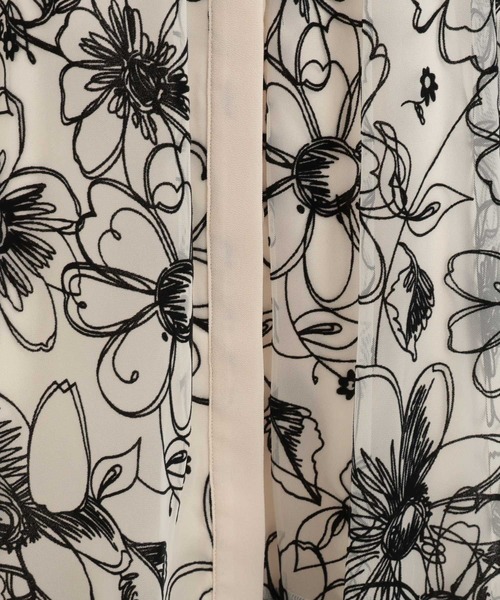 【セール】シアーフロッキープリントミニワンピース140132（シャツワンピース）｜Andemiu（アンデミュウ）