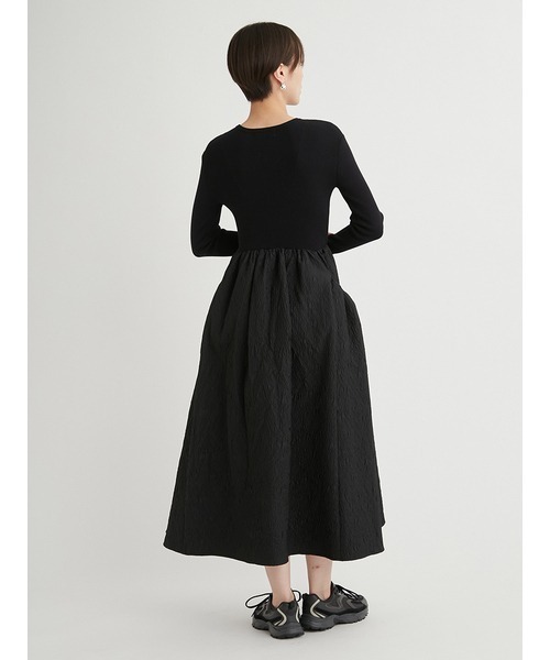 emmi（エミ）の「ニットドッキングワンピース（ワンピース・レディース・グレー/アイボリー/ブラック・0/1）」の16枚目の写真