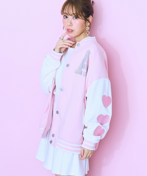 marun(マルン)の「<大きいサイズ> ビッグスタジャン marun(スタジャン・レディース・ピンク/ブラック・L~LL/3L~4L/5L~6L)」の6枚目の写真