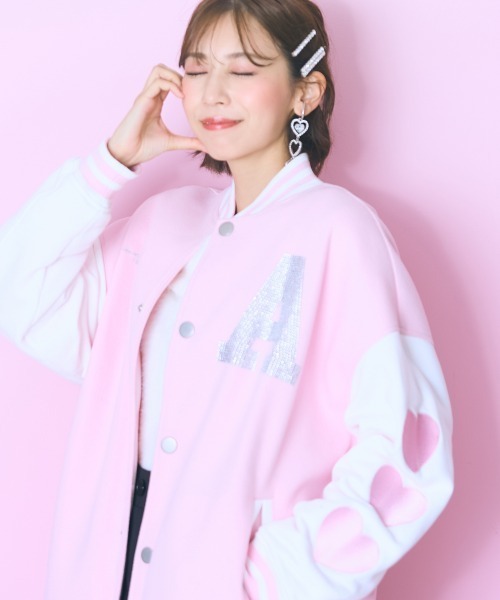 marun(マルン)の「<大きいサイズ> ビッグスタジャン marun(スタジャン・レディース・ピンク/ブラック・L~LL/3L~4L/5L~6L)」の13枚目の写真