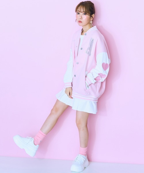 marun(マルン)の「<大きいサイズ> ビッグスタジャン marun(スタジャン・レディース・ピンク/ブラック・L~LL/3L~4L/5L~6L)」の7枚目の写真