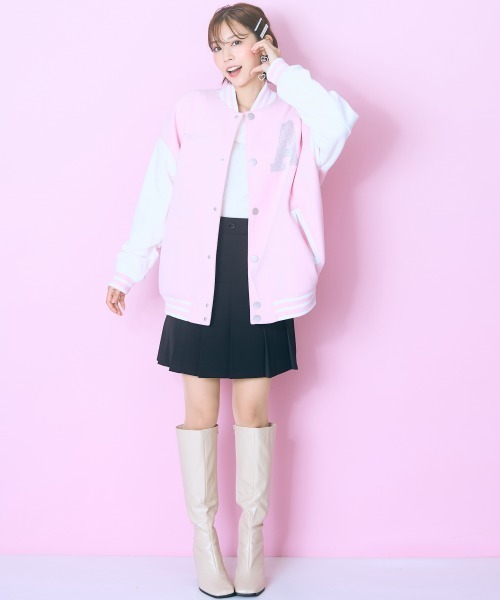 marun(マルン)の「<大きいサイズ> ビッグスタジャン marun(スタジャン・レディース・ピンク/ブラック・L~LL/3L~4L/5L~6L)」の10枚目の写真