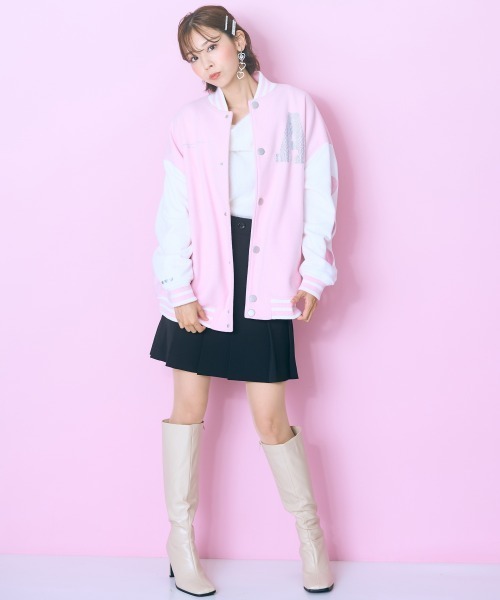 marun(マルン)の「<大きいサイズ> ビッグスタジャン marun(スタジャン・レディース・ピンク/ブラック・L~LL/3L~4L/5L~6L)」の8枚目の写真