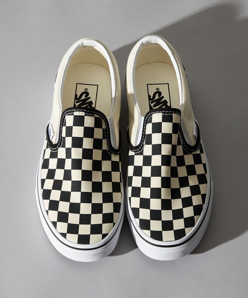 VANS（バンズ）の「VANS/ヴァンズ UA Classic Slip-On/チェッカーフラッグ クラシック スリッポン　限定展開（スニーカー・レディース・その他9・8/10/9/5/7/6）」の6枚目の写真