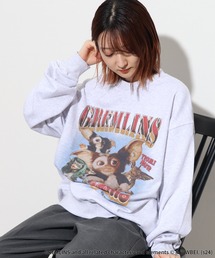 【GREMLINS/グレムリン】グラフィックデザイン レトロ プリント クルーネック 裏毛 スウェット 長袖 トレーナー