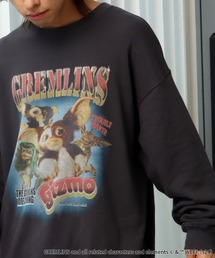 【GREMLINS/グレムリン】グラフィックデザイン レトロ プリント クルーネック 裏毛 スウェット 長袖 トレーナー