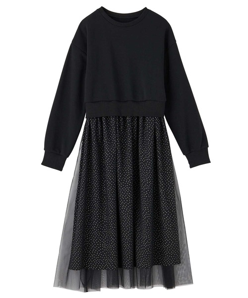 GeeRA(ジーラ)の「チュールドッキングワンピース(ワンピース・レディース・ブラック/チャコール・MEDIUM/LARGE)」の10枚目の写真